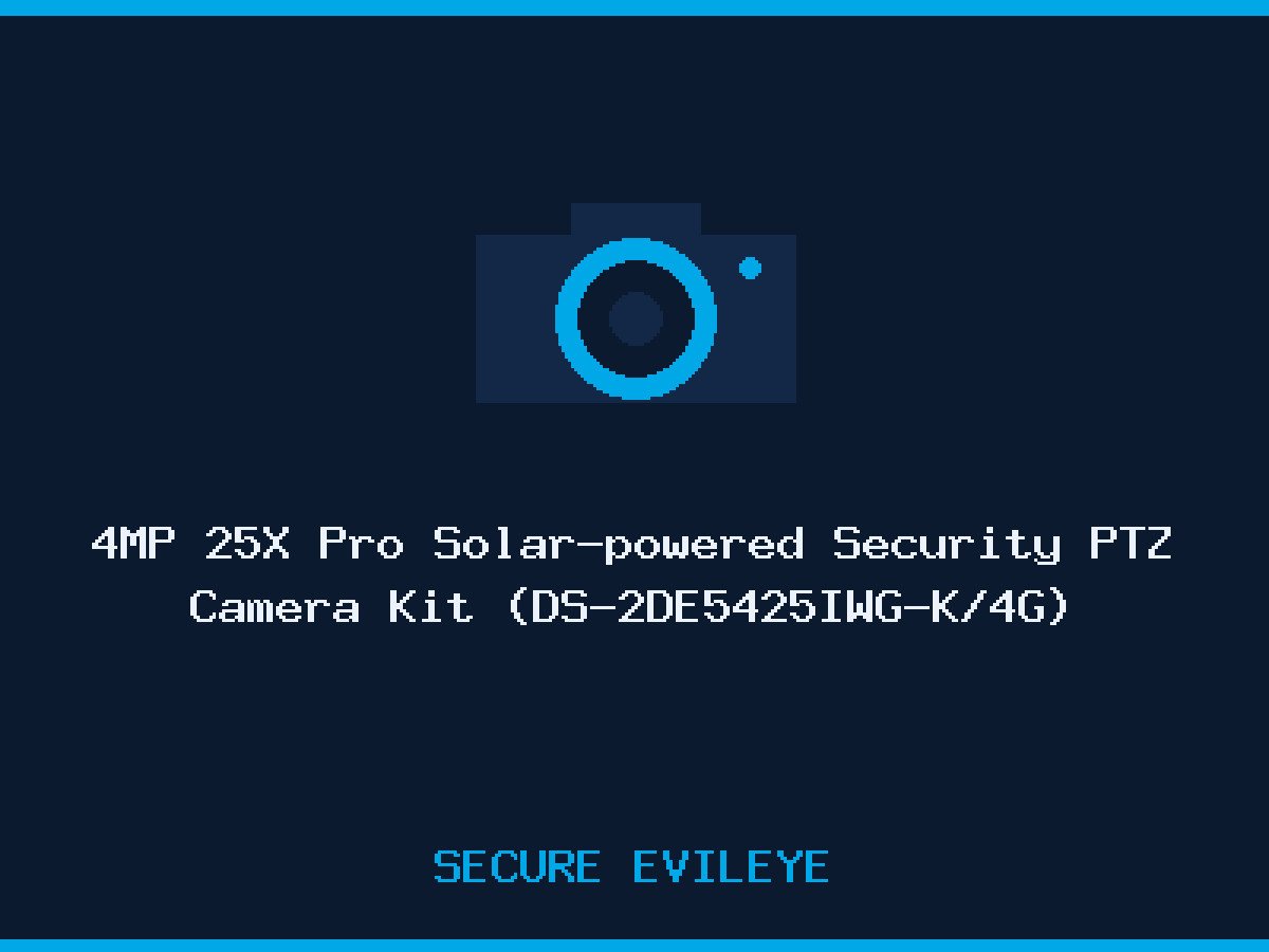 4MP 25X Pro Solar-powered Security PTZ Camera Kit (DS-2DE5425IWG-K/4G)