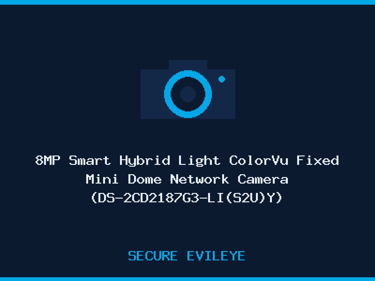 8MP Smart Hybrid Light ColorVu Fixed Mini Dome Network Camera (DS-2CD2187G3-LI(S2U)Y)